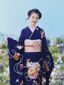 浜辺美波/京都きもの友禅の着物・明治_商品型番No.221