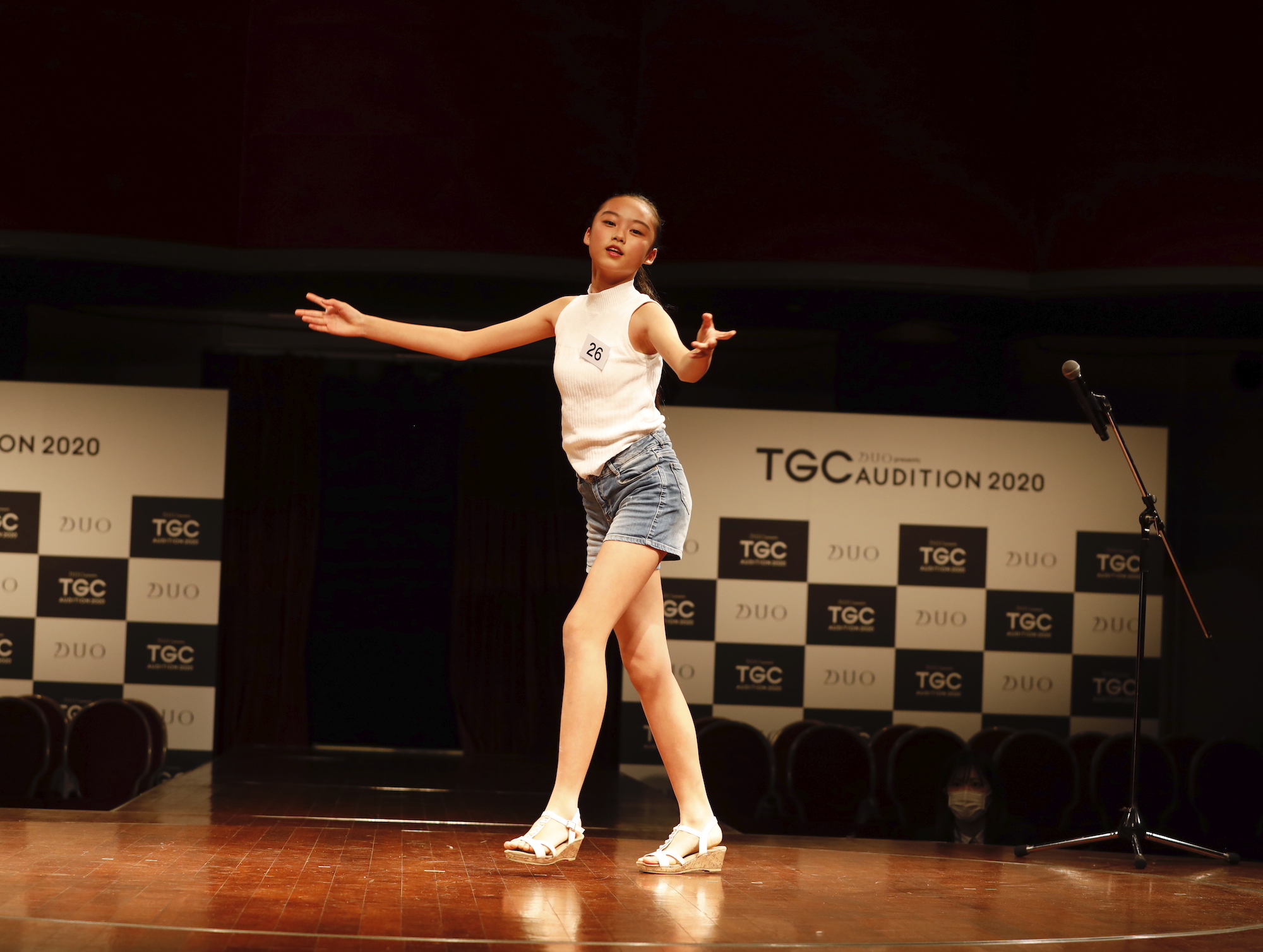 加蘭桃子／2020年2月9日（日）、東京・品川プリンスホテル クラブeXにて開催された『DUO presents TGC AUDITION 2020』の公開ドラフト会議にて。