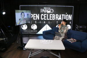 冨永愛「渋谷PARCO リオープン記念トークショー」にて(2020年6月3日)/映像提供:DOMMUNE」